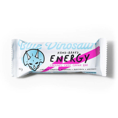 Blue Dinosaur Hand-Baked Energy Bar Caramel Choc Chunk