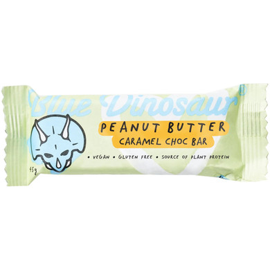 Blue Dinosaur Hand-Baked Vegan Protein Bar PB & Caramel Choc