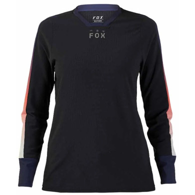 Fox Defend Thermal Lunar Black Womens MTB LS Jersey XS