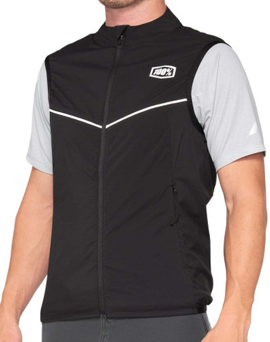 100% Corridor Stretch Wind Vest Black 2021