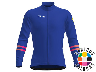 Ale Solid Cross Long Sleeve Women's Jersey Electric Blue Small