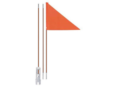 IceToolz F364 Three Piece White Pole Safety Flag - 60'