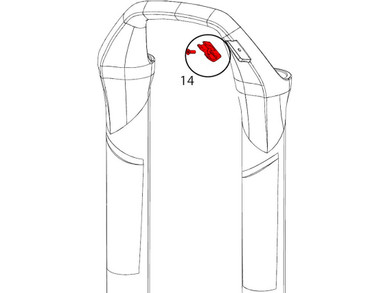 RockShox SID/REBA SID RLC/XX/RL, Reba Hydraulic Hose Guide Lower Leg - 80-100mm