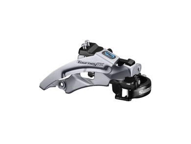 Shimano Tourney FD-TX800 3 x 8/7 Speed Front Derailleur - Lo Clamp Dual Pull 63-66