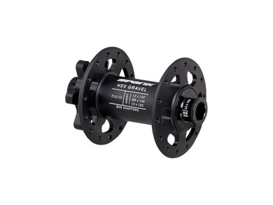 Spank Hex Gravel Front Disc Hub - Black 28H 12/15 x 100mm