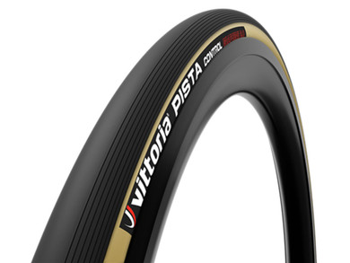Vittoria Pista Control Graphene 2.0 Tubular Tyre - Black/Tan 700 x 23mm