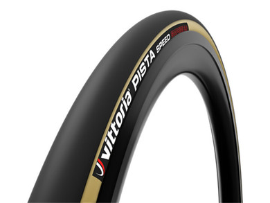 Vittoria Pista Speed Graphene 2.0 Tubular Tyre - Black/Tan 700 x 23mm