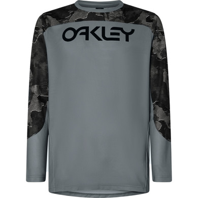 Oakley Maven Coast Mens Metal Camo Black MTB LS Jersey