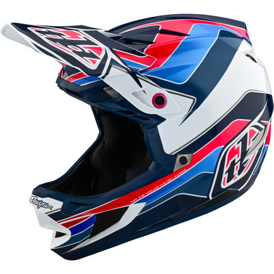 Troy Lee Designs D4 AS Polyacrylite Bl/Wht MTB Helmet