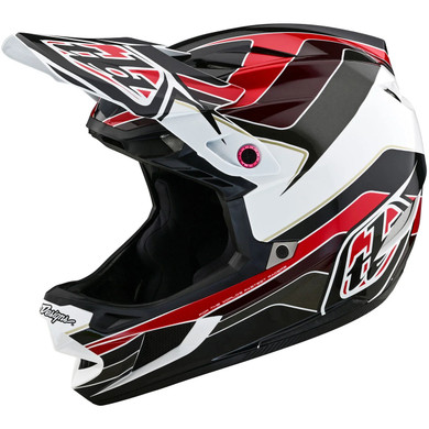 Troy Lee Designs D4 AS Polyacrylite Ch/Red MTB Helmet