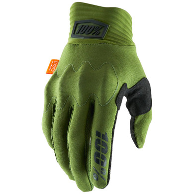 100% Cognito D3O Gloves Army Green/Black