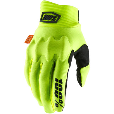 100% Cognito D3O Gloves Fluo Yellow/Black 2022