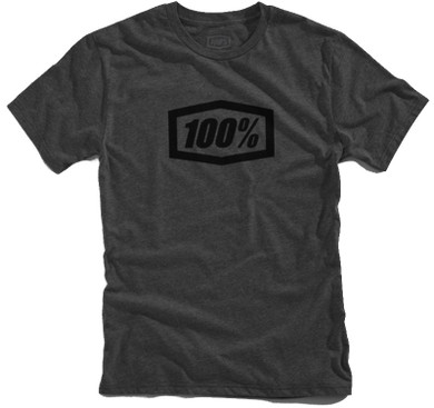 100% Essential T-Shirt Charcoal/Black