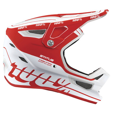 100% Status Full Face Helmet Topenga Red/White