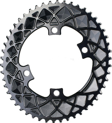 absoluteBLACK Oval Road 110BCD 4B 50T 2x Outer Traction Chainring Black