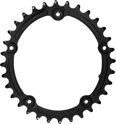 absoluteBLACK Premium Oval 110BCD 5B Inner 2x Chainring Black