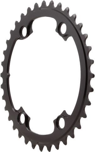 absoluteBLACK Premium Round Road 110BCD 4B 34t 2x Chainring Black