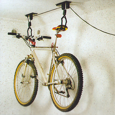 Bicycle Lift Pulley Storage System