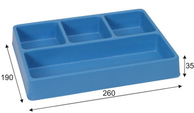 Cyclus 4 Compartment Tool Tray