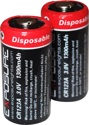 Exposure Lights CR123AS Non Rechargeable Twin Pack Battery