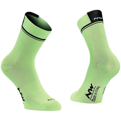 Northwave Logo 2 Socks Black/Fluro Green