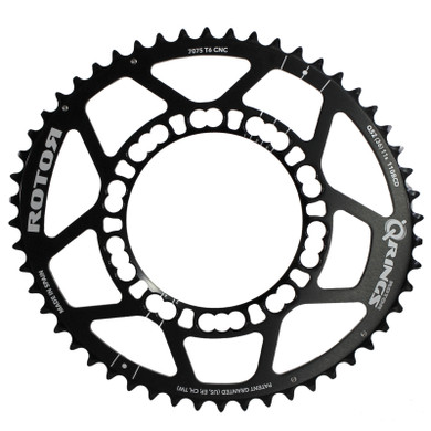 Rotor Q-Rings BCD110x5 52T Outer Oval Chainring Black