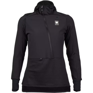 Fox Defend Black Womens Thermal Hoodie