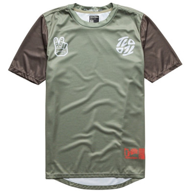 Troy Lee Designs Flowline Flipped Olive MTB SS Jersey