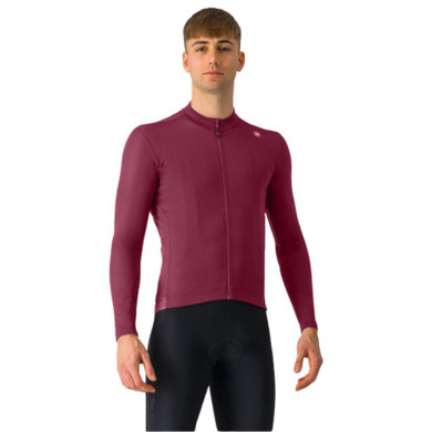 Castelli Espresso Thermal Jersey Deep Bordeaux