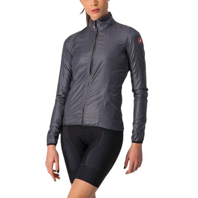 Castelli Squall Shell Womens Jacket Light Black/Silver Gray