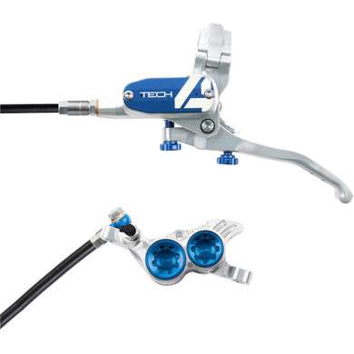 Hope Tech 4 V4 Brake Rear Black Cable Silver/Blue