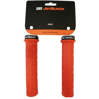 JetBlack RIP Factory Orange w/ Black Rings Lock On Grips