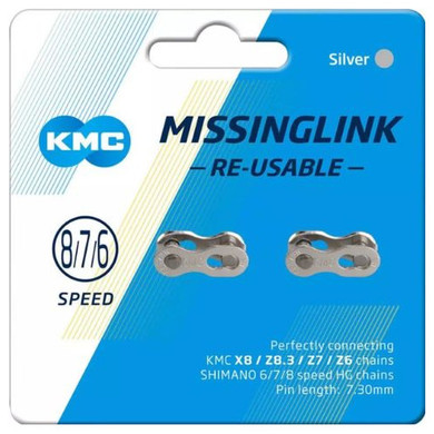 Connecting Link, KMC Card of 2, 7.3mm size fits most 6,7,8