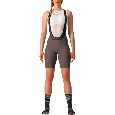 Castelli Prima Bibshort Womens Forest Grey/Sulphur