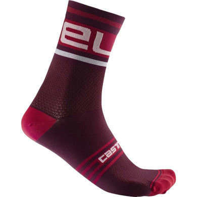 Castelli Prologo 15 Socks Bordeaux/White