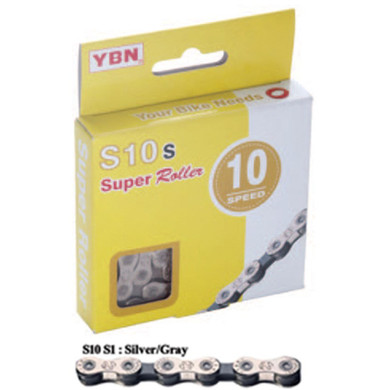 YBN Chain 10 Speed 1/2 X 11/128 5.9mm Silver/Grey
