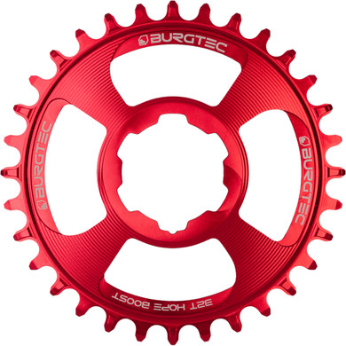 Burgtec Thick-Thin Boost DM Hope Chain Ring Race Red 30T