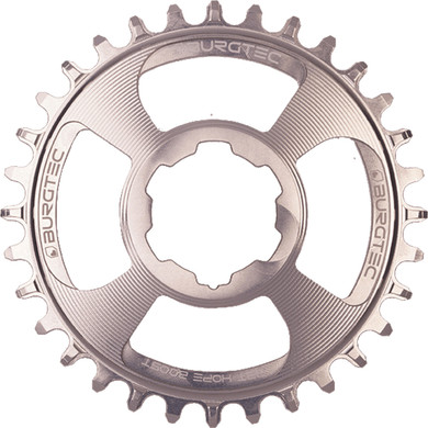 Burgtec Thick-Thin Oval Boost DM Hope 30T Chain Ring Rho Silver
