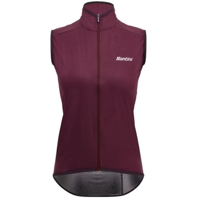 Santini Guard Nimbus Rain Vest Womens Burgundy