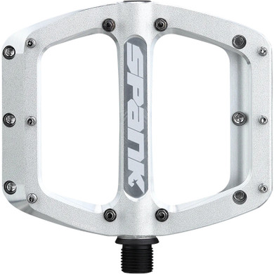 Spank Spoon Flat Pedals 110 Large Raw Silver