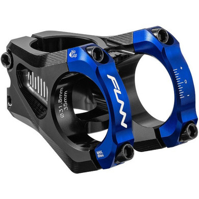 Funn Equalizer Zero  0mm Rise 35mm 31.8 Clamp Stem Blue