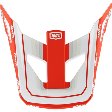 100% Status Replacement Visor Topenga Red/White