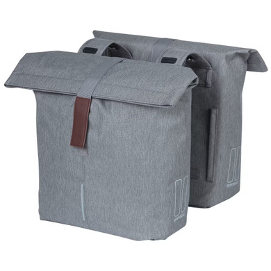 Basil City Double Pannier Bag 28-32L Grey Melee