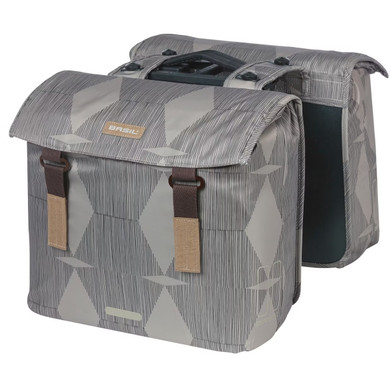 Basil Elegance Double Pannier Bag MIK 40-49L Chateau Taupe
