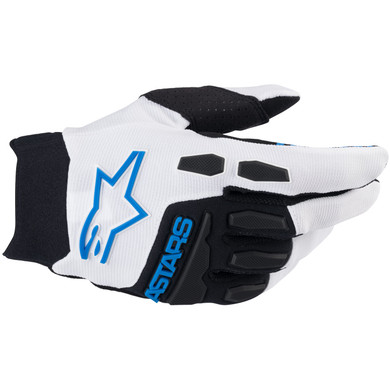 Alpinestars Freeride MTB Gloves White Bright Blue