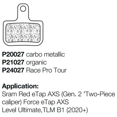 Braking Sram Red/Force/Etap Organic Brake Pads