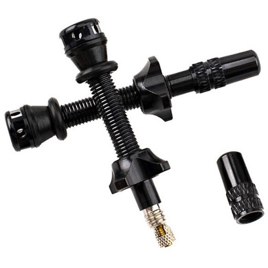 RYFE Tubeless Valves High Flow Presta Black 44mm Pair