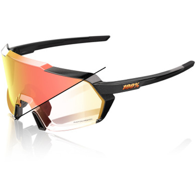 100% Korbin Gloss Metallic Black Orange Flash Mirror Photochromic