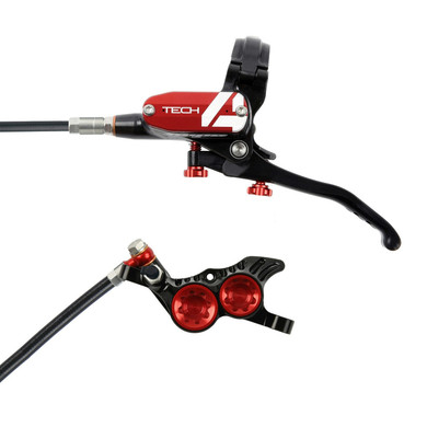 Hope Tech 4 V4 Brake Black/Red Rear Black Cable