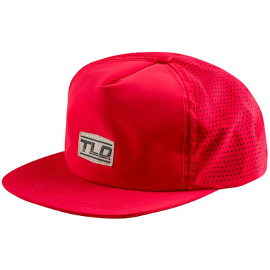 Troy Lee Designs Unstructed Snapback Hat Speed Patch Poppy Red